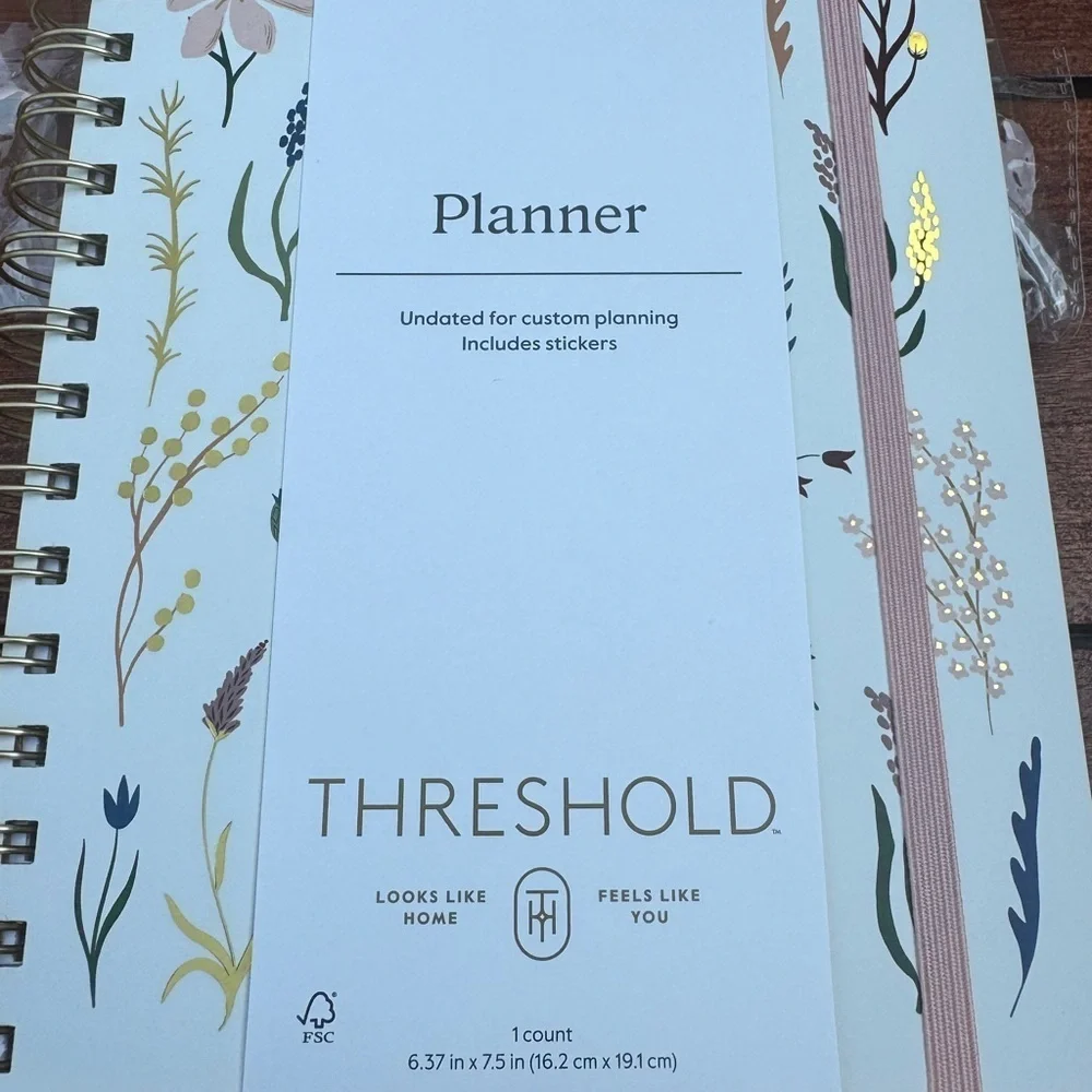 Set Of Two Threshold Floral Planner